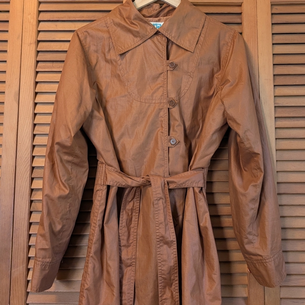 Women's Brown Trench Coat Bottom Line Vintage